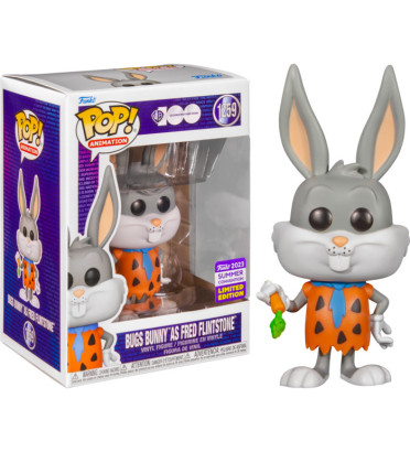 BUGS BUNNY AS FRED FLINTSTONE / LOONEY TUNES / FIGURINE FUNKO POP / EXCLUSIVE SDCC 2023 BUGS BUNNY AS FRED FLINTSTONE / LOONEY TUNES / FIGURINE FUNKO POP / EXCLUSIVE SDCC 2023