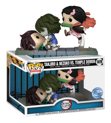 TANJIRO ET NEZUKO VS TEMPLE DEMON / DEMON SLAYER / FIGURINE FUNKO POP / EXCLUSIVE SPECIAL EDITION