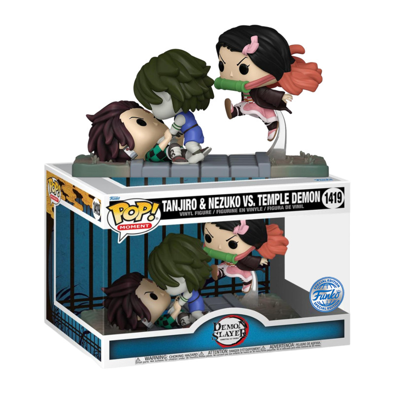 TANJIRO ET NEZUKO VS TEMPLE DEMON / DEMON SLAYER / FIGURINE FUNKO POP / EXCLUSIVE SPECIAL EDITION