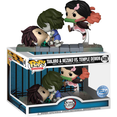 TANJIRO ET NEZUKO VS TEMPLE DEMON / DEMON SLAYER / FIGURINE FUNKO POP / EXCLUSIVE SPECIAL EDITION