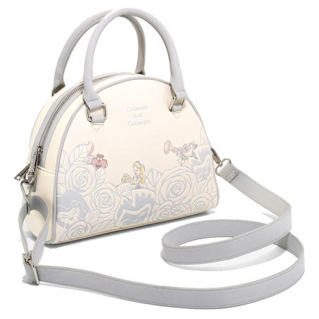 SAC A MAIN ALICE WHITE FLOWER / ALICE AU PAYS DES MERVEILLES / LOUNGEFLY