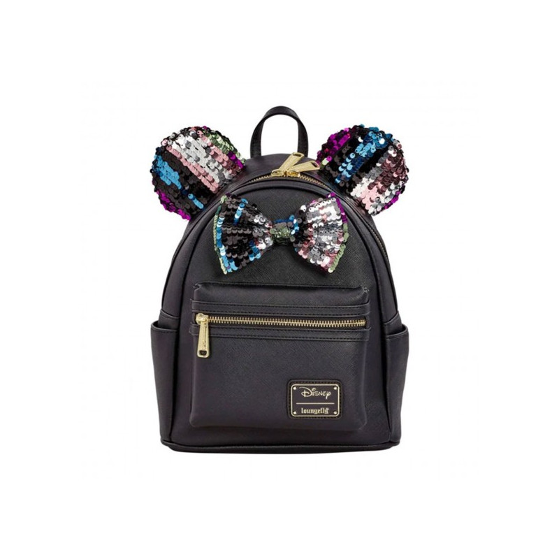 MINI SAC A DOS BLACK MINNIE SEQUIN / MICKEY MOUSE / LOUNGEFLY