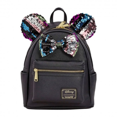 MINI SAC A DOS BLACK MINNIE SEQUIN / MICKEY MOUSE / LOUNGEFLY