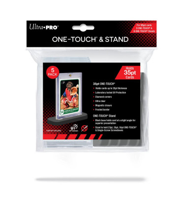 5 PACK ONE TOUCH 35 PT MAGNETIC HOLDER AND STAND / ULTRA PRO