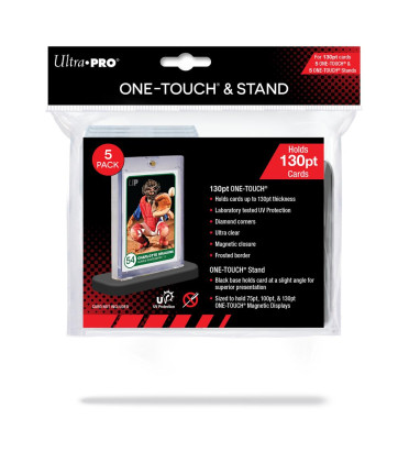 5 PACK ONE TOUCH 130 PT MAGNETIC HOLDER AND STAND / ULTRA PRO