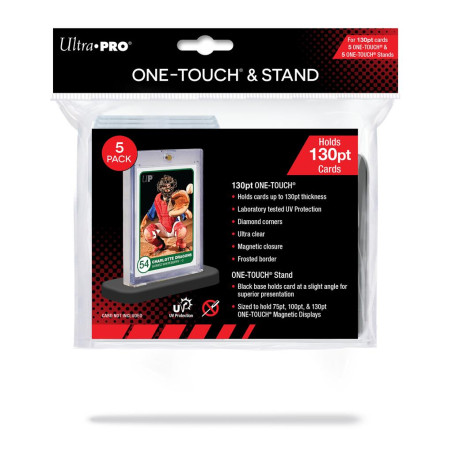 5 PACK ONE TOUCH 130 PT MAGNETIC HOLDER AND STAND / ULTRA PRO