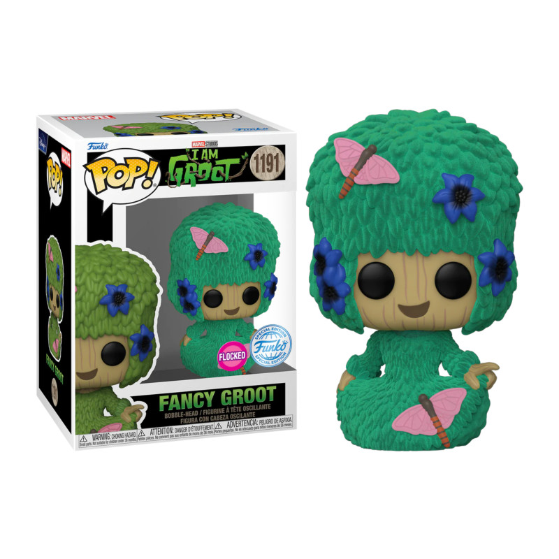 FANCY GROOT / I AM GROOT / FIGURINE FUNKO POP / EXCLUSIVE SPECIAL EDITION / FLOCKED