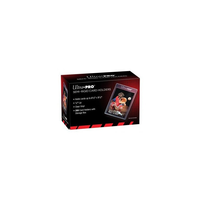 SEMI RIGID CARD HOLDERS WITH 1/2 LIP X 200 / ULTRA PRO