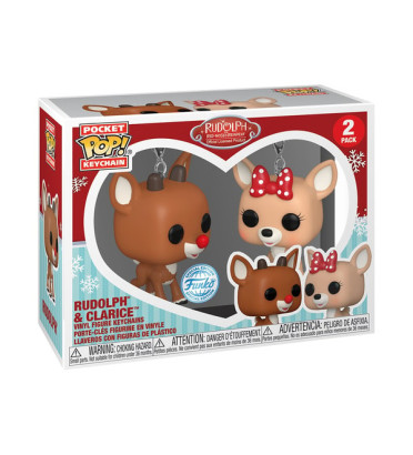 2 PACK RUDOLPH AND CLARICE / RUDOLPH / FUNKO POCKET POP 2 PACK RUDOLPH AND CLARICE / RUDOLPH / FUNKO POCKET POP