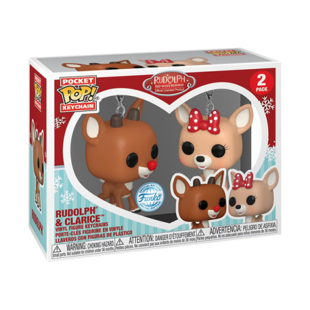 2 PACK RUDOLPH AND CLARICE / RUDOLPH / FUNKO POCKET POP