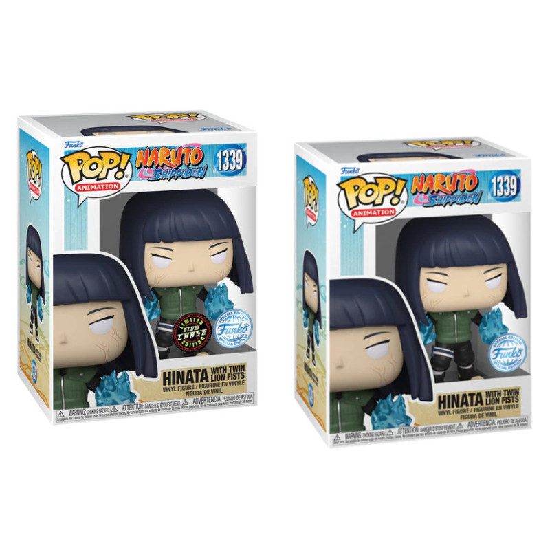 PACK 2 POPS HINATA WITH TWIN LION FISTS + CHASE / NARUTO / FIGURINE FUNKO POP / EXCLUSIVE SPECIAL EDITION