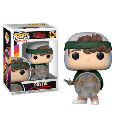 CHASSEUR DUSTIN AVEC BOUCLIER / STRANGER THINGS / FIGURINE FUNKO POP