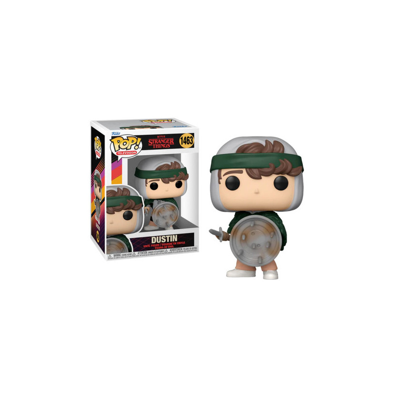 CHASSEUR DUSTIN AVEC BOUCLIER / STRANGER THINGS / FIGURINE FUNKO POP