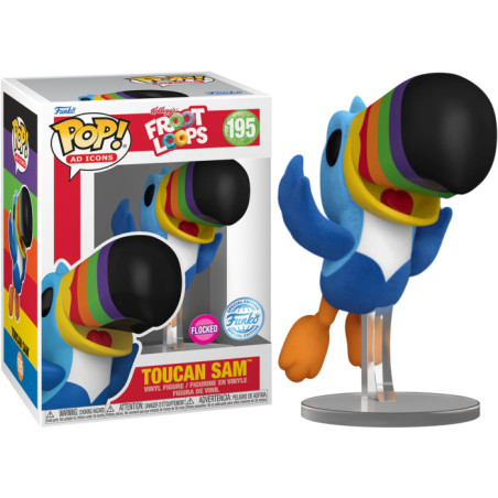 TOUCAN SAM / FROOT LOOPS / FIGURINE FUNKO POP / EXCLUSIVE SPECIAL EDITION / FLOCKED