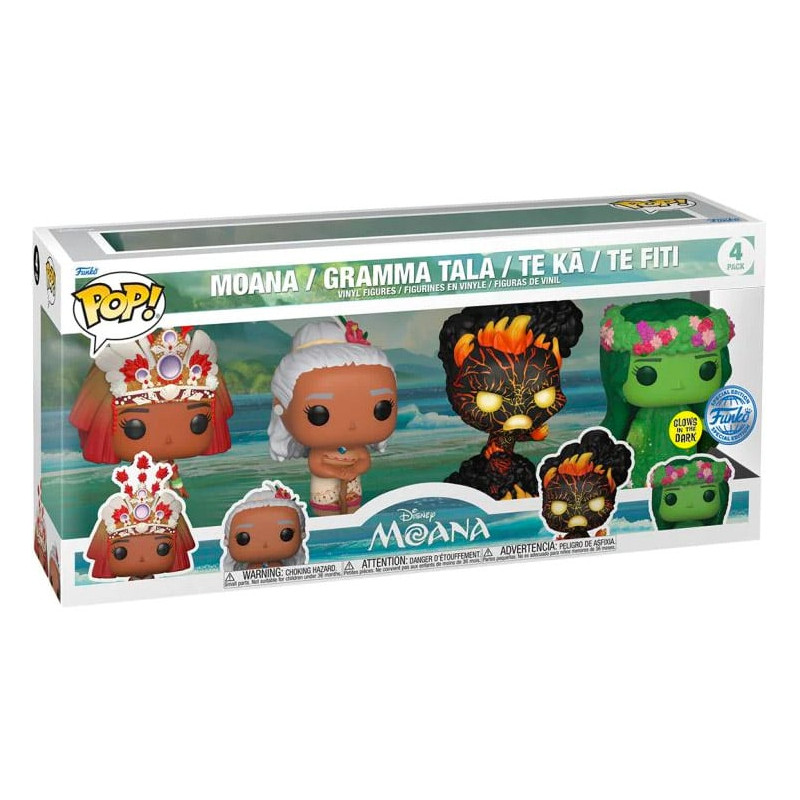 4 PACK MOANA / MOANA / FIGURINE FUNKO POP / EXCLUSIVE SPECIAL EDITION