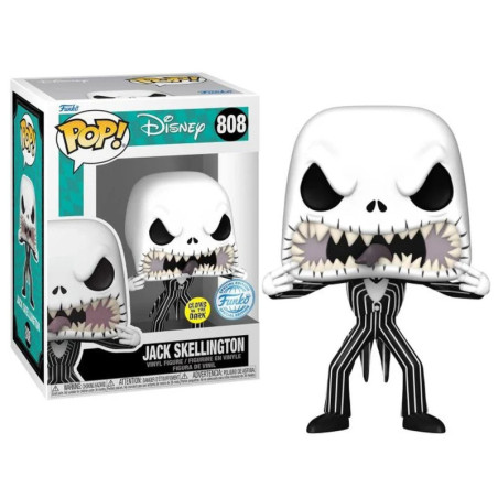 JACK SKELLINGTON SCARY FACE / LETRANGE NOEL DE MR JACK / FIGURINE FUNKO POP / EXCLUSIVE SPECIAL EDITION / GITD