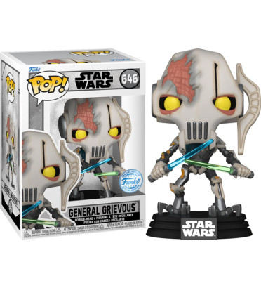 GENERAL GRIEVOUS WITH BATTLE DAMAGE / STAR WARS / FIGURINE FUNKO POP / EXCLUSIVE SPECIAL EDITION