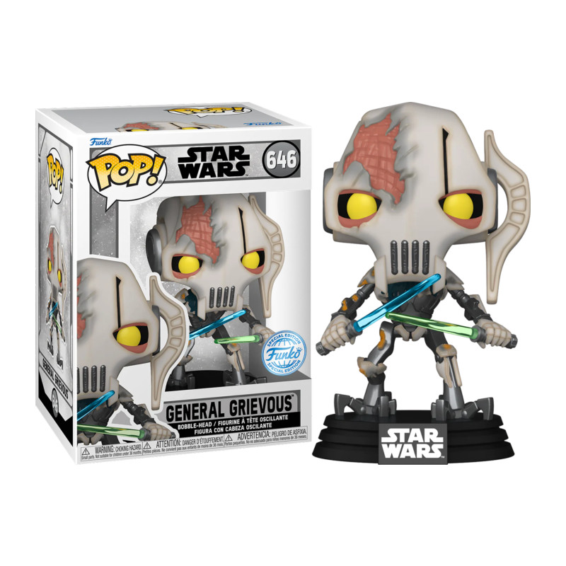 GENERAL GRIEVOUS WITH BATTLE DAMAGE / STAR WARS / FIGURINE FUNKO POP / EXCLUSIVE SPECIAL EDITION