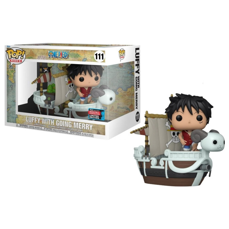 LUFFY WITH GOING MERRY / ONE PIECE / FIGURINE FUNKO POP / EXCLUSIVE NYCC 2022