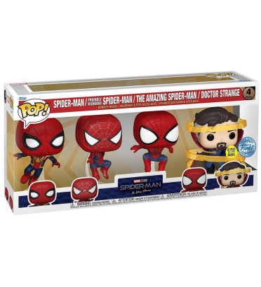 4 PACK SPIDER-MAN / SPIDER-MAN NO WAY HOME / FIGURINE FUNKO POP / EXCLUSIVE SPECIAL EDITION