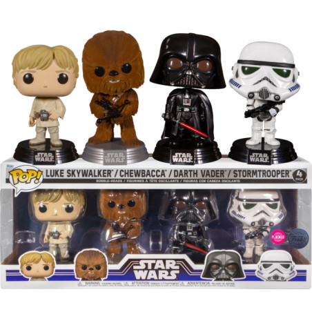 4 PACK STAR WARS CLASSIC / STAR WARS / FIGURINE FUNKO POP / EXCLUSIVE SPECIAL EDITION