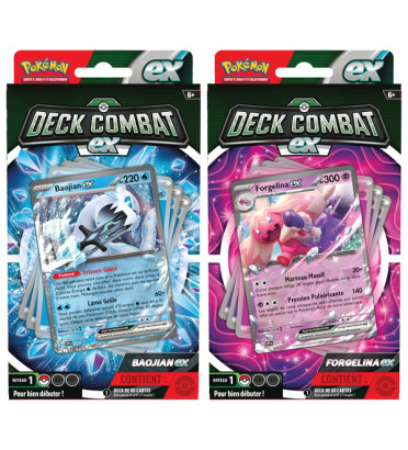 LOT DE 2 DECK COMBAT EX BAOJIAN ET FORGELINA / CARTE POKEMON VF