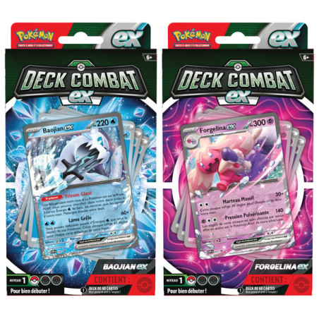 LOT DE 2 DECK COMBAT EX BAOJIAN ET FORGELINA / CARTE POKEMON VF