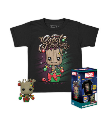 T-SHIRT 9 ANS AVEC PORTE CLE GROOT / FUNKO POCKET POP