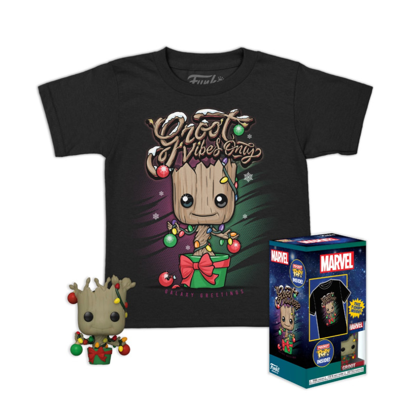 T-SHIRT 9 ANS AVEC PORTE CLE GROOT / FUNKO POCKET POP