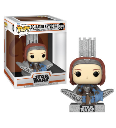 BO KATAN PRYZE ON THE THRONE / STAR WARS THE MANDALORIAN / FIGURINE FUNKO POP