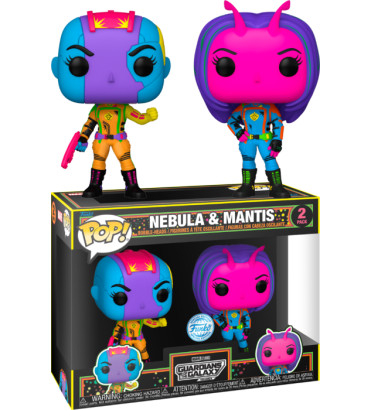 2 PACK NEBULA ET MANTIS BLACKLIGHT / LES GARDIENS DE LA GALAXIE / FIGURINE FUNKO POP / EXCLUSIVE SPECIAL EDITION