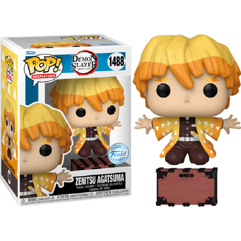 ZENITSU AGATSUMA WITH BOX / DEMON SLAYER / FIGURINE FUNKO POP / EXCLUSIVE SPECIAL EDITION ZENITSU AGATSUMA WITH BOX / DEMON SLAYER / FIGURINE FUNKO POP / EXCLUSIVE SPECIAL EDITION