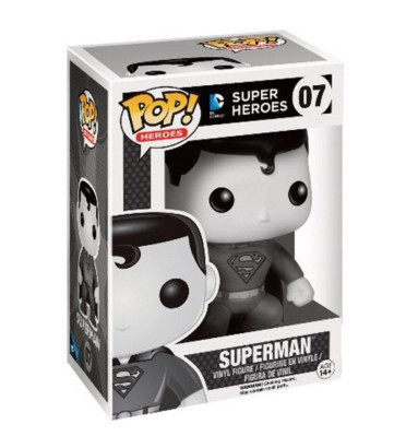 SUPERMAN NOIR ET BLANC / SUPER HEROES / FIGURINE FUNKO POP / UNDERGROUND TOYS EXCLUSIVE SUPERMAN NOIR ET BLANC / SUPER HEROES / FIGURINE FUNKO POP / UNDERGROUND TOYS EXCLUSIVE
