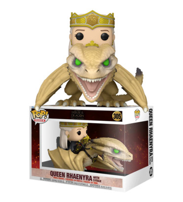 QUEEN RHAENYRA WITH SYRAX / GAME OF THRONES HOUSE OF THE DRAGON / FIGURINE FUNKO POP