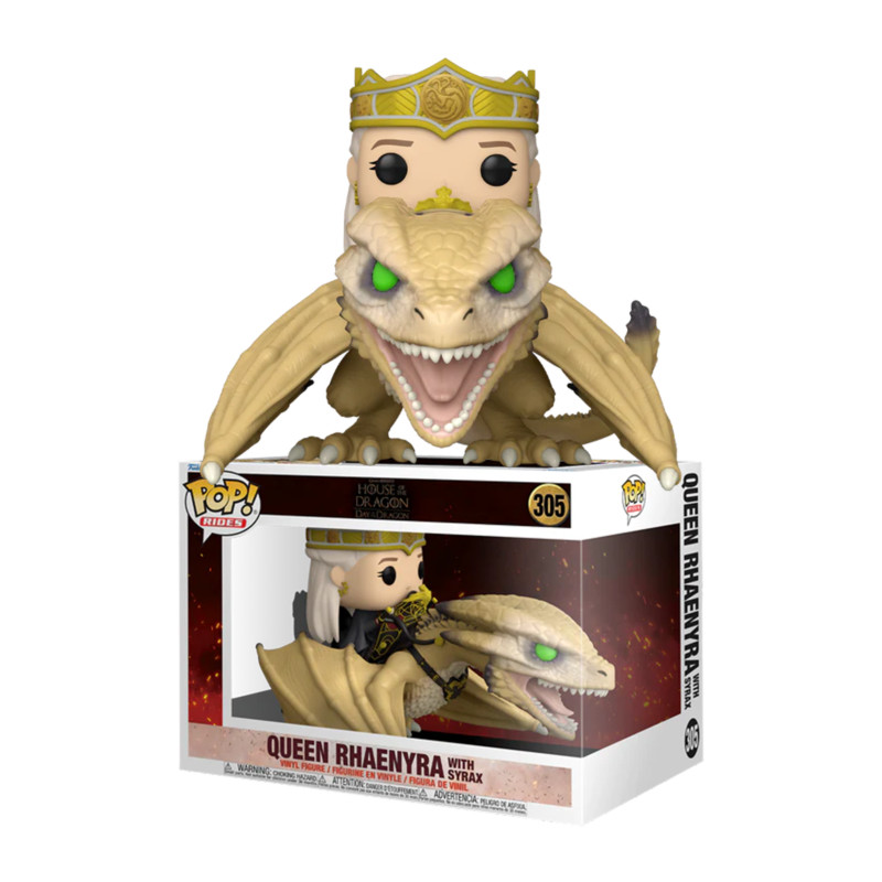 QUEEN RHAENYRA WITH SYRAX / GAME OF THRONES HOUSE OF THE DRAGON / FIGURINE FUNKO POP