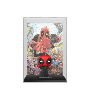 DEADPOOL IN BLACK SUIT COMIC COVERS / DEADPOOL / FIGURINE FUNKO POP