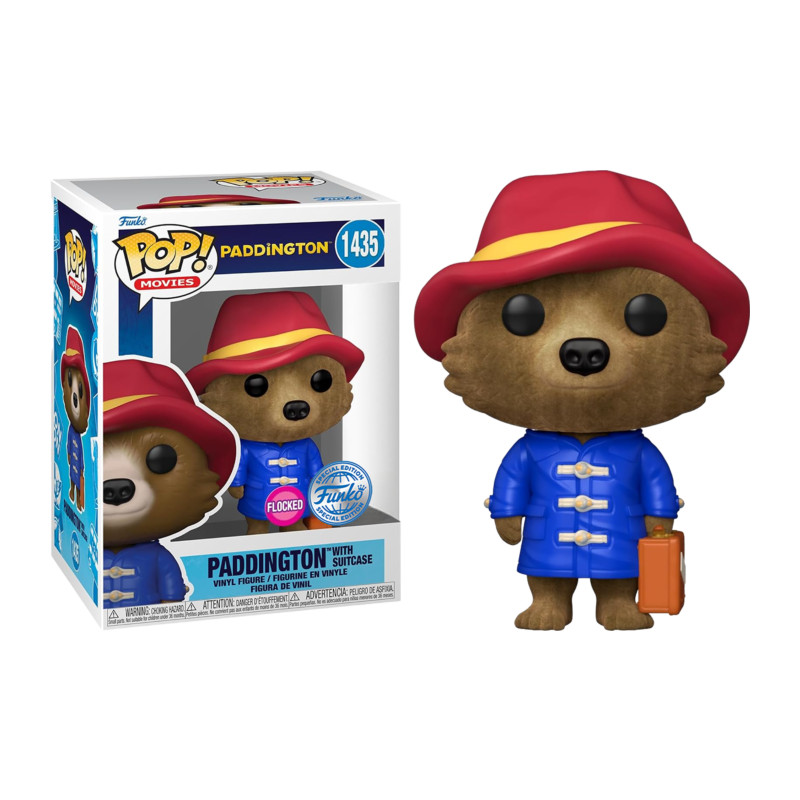 PADDINGTON WITH SUITCASE / PADDINGTON / FIGURINE FUNKO POP / EXCLUSIVE SPECIAL EDITION / FLOCKED