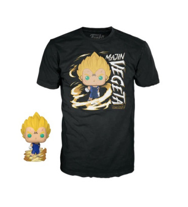 T-SHIRT S AVEC POP MAJIN VEGETA / DRAGON BALL Z / FIGURINE FUNKO POP