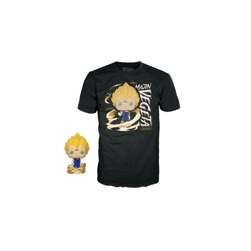 T-SHIRT S AVEC POP MAJIN VEGETA / DRAGON BALL Z / FIGURINE FUNKO POP