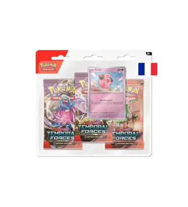 PACK DE 3 BOOSTER MODELE ALEATOIRE FORCES TEMPORELLES EV05 / CARTE POKEMON VF