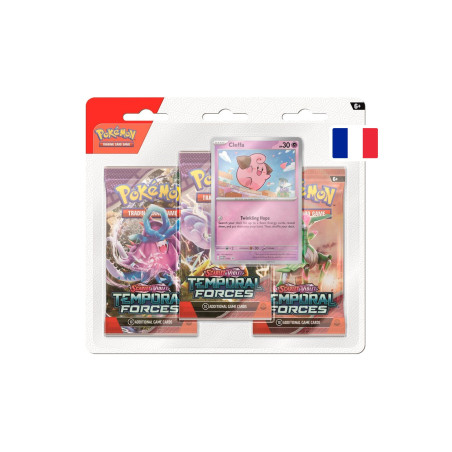 PACK DE 3 BOOSTER MODELE ALEATOIRE FORCES TEMPORELLES EV05 / CARTE POKEMON VF