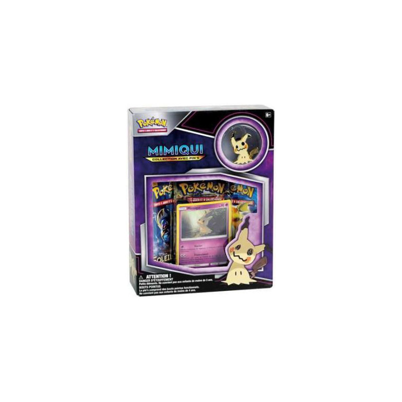 COFFRET MIMIQUI AVEC PINS / CARTE POKEMON VF