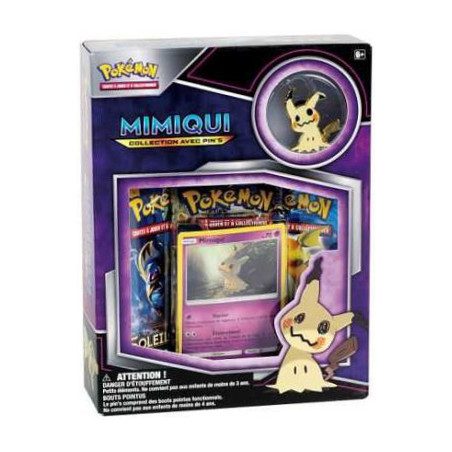 COFFRET MIMIQUI AVEC PINS / CARTE POKEMON VF