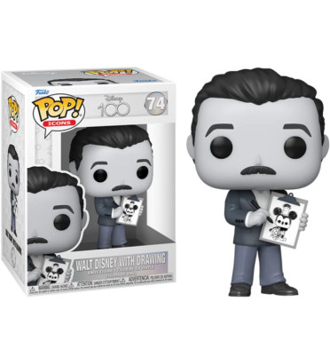 WALT DISNEY WITH DRAWING / DISNEY 100TH / FIGURINE FUNKO POP WALT DISNEY WITH DRAWING / DISNEY 100TH / FIGURINE FUNKO POP