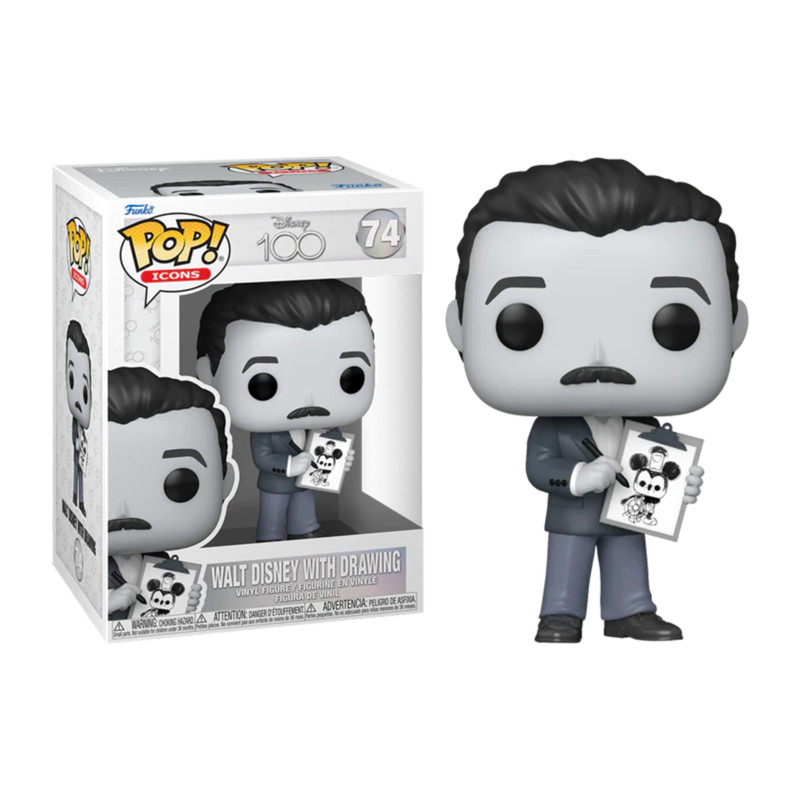 WALT DISNEY WITH DRAWING / DISNEY 100TH / FIGURINE FUNKO POP