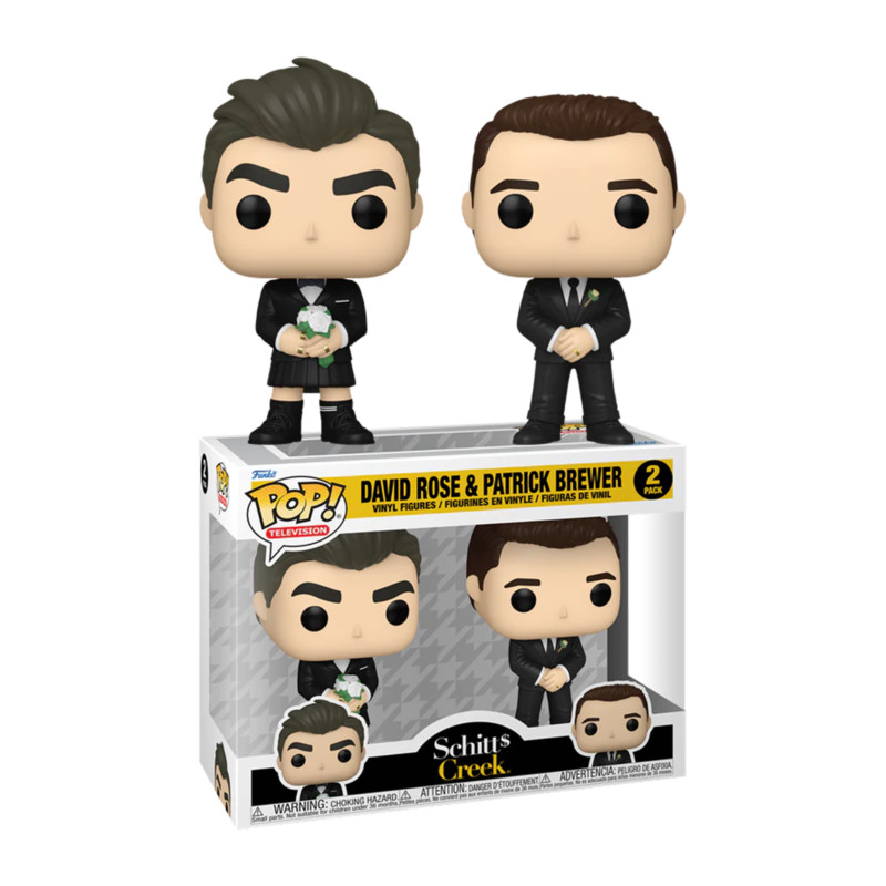 2 PACK DAVID ROSE ET PATRICK BREWER / SCHITTS CREEK / FIGURINE FUNKO POP