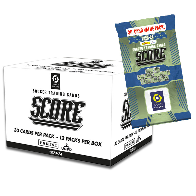 12 FAT PACK SCORE LIGUE 1 2023/24 PANINI / CARTE ANGLAISE