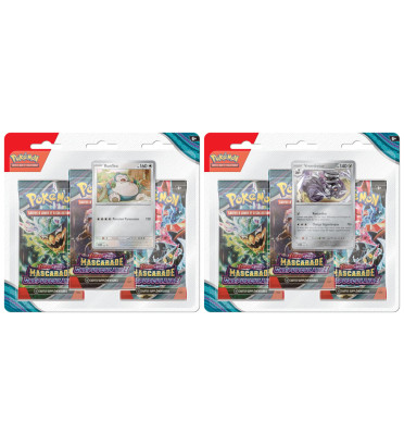 PACK DE 3 BOOSTER MODELE ALEATOIRE MASCARADE CREPUSCULAIRE EV06 / CARTE POKEMON VF