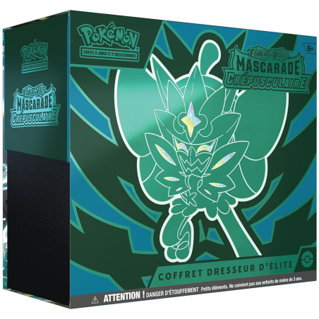 ATTENTION SCELLAGE ABIMEE COFFRET DRESSEUR DELITE MASCARADE CREPUSCULAIRE EV06 / CARTE POKEMON VF / ATTENTION SCELLAGE ABIMEE
