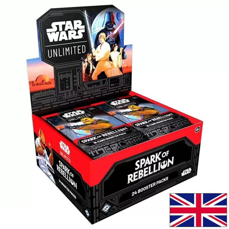 DISPLAY 24 BOOSTERS STAR WARS UNLIMITED SPARK OF REBELLION / CARTE ANGLAISE